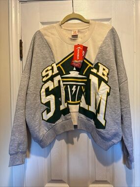 Ultra Game WNBA Official Seattle Storm Sky High Crewneck Sweatshirt Large Gray